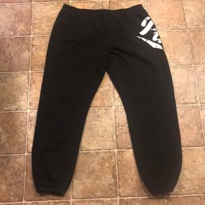 Vs pink cropped sweats